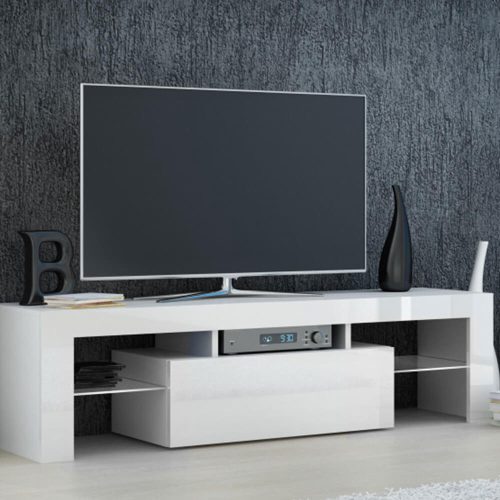 Thirassia RTV DEKO140 TV stalak, 140x45x40 cm, sjajno bijeli