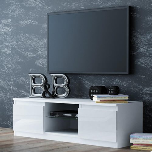 Thirassia RTV120 TV stalak, 120x36x40 cm, sjajno bijeli