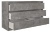 Komoda Arosa K120 2X3, 120x75x40 cm, beton