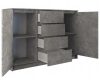 Komoda Arosa 2D4S, 120x97x40 cm, beton