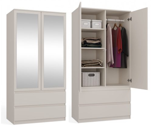 Kashar SS-90 ormar s ogledalom, 90x180x50 cm, kašmir