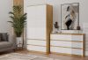 Shandro M6 120 komoda, 120x75x30 cm, hrast-bijela 