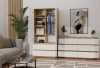 Shandro M6 120 komoda, 120x75x30 cm, hrast-bijela 