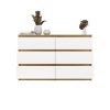 Shandro M6 120 komoda, 120x75x30 cm, hrast-bijela 