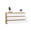Shandro M6 140 komoda, 138x75x40 cm, hrast-bijela 
