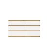 Shandro M6 140 komoda, 138x75x40 cm, hrast-bijela 