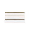 Shandro M6 140 komoda, 138x75x40 cm, hrast-bijela 