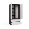 Rialto SS-90 ormar, 90x180x50 cm, antracit-bijela 
