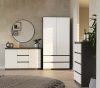 Rialto 2D3S komoda, 120x75x40 cm, antracit-bijela 