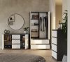 Rialto 2D3S komoda, 120x75x40 cm, antracit-bijela 