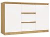 Shandro 2D3S komoda, 120x75x40 cm, hrast-bijela 