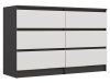 Rialto M6 120 komoda, 120x75x30 cm, antracit-bijela 
