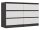 Rialto M6 120 komoda, 120x75x30 cm, antracit-bijela 