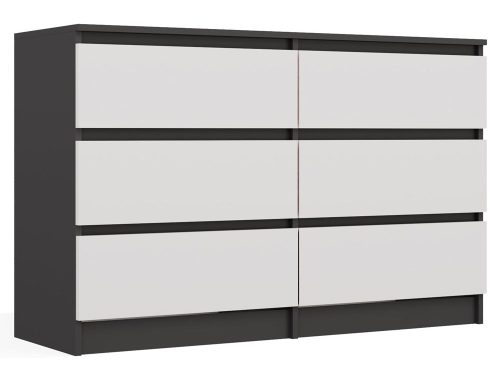 Rialto M6 120 komoda, 120x75x30 cm, antracit-bijela 