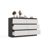Rialto M6 120 komoda, 120x75x30 cm, antracit-bijela 