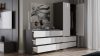 Rialto M6 140 komoda, 138x75x40 cm, antracit-bijela 