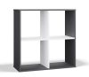 Rialto Malax 2x2 polica, 74x75x30 cm, antracit-bijela 