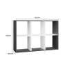 Rialto Malax 2x3 polica, 110x75x30 cm, antracit-bijela 