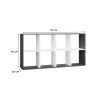 Rialto Malax 2x4 polica, 147x75x30 cm, antracit-bijela 