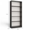 Riano R80 regal, 80x182x30 cm, antracit 