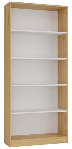 Shandro R80 regal, 80x182x30 cm, hrast-bijela 