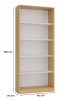 Shandro R80 regal, 80x182x30 cm, hrast-bijela 