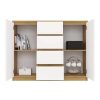 Shandro 2D4S komoda, 120x97x40 cm, hrast-bijela 