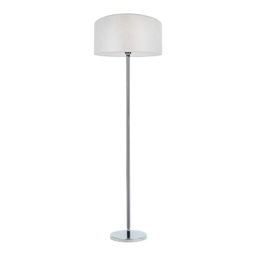 Prata podna lampa E27 grlo, 1 žarulja, 60W krom-srebrna-prozirna