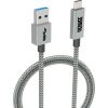 Yenkee YCU 311 GY 1 metar kabel za punjenje i prijenos podataka USB A 3.1 Gen 1 / / USB-C 3.1 Gen 1