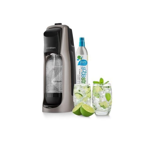 Sodastream SM JET PREMIUM Soda aparat + 2 čaše - srebrni