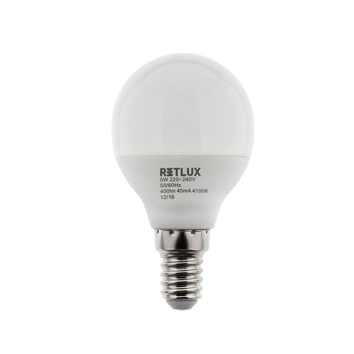 Retlux RLL 274 G45 E14 miniG 5W CW LED žarulja (hladno bijela 4100K)